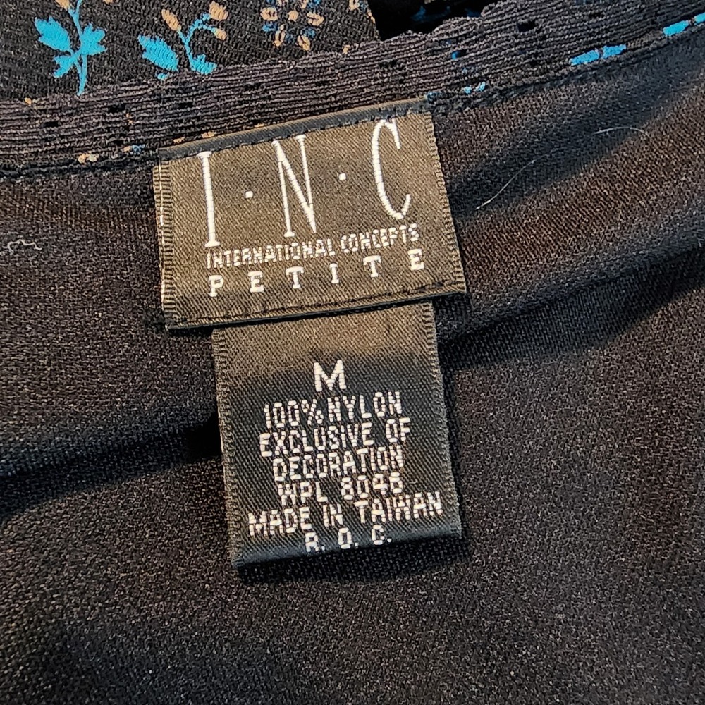 Vtg Y2K‎ INC International Concepts Size MP Whimsigoth Goth Mesh Babydoll Blouse - Picture 11 of 12